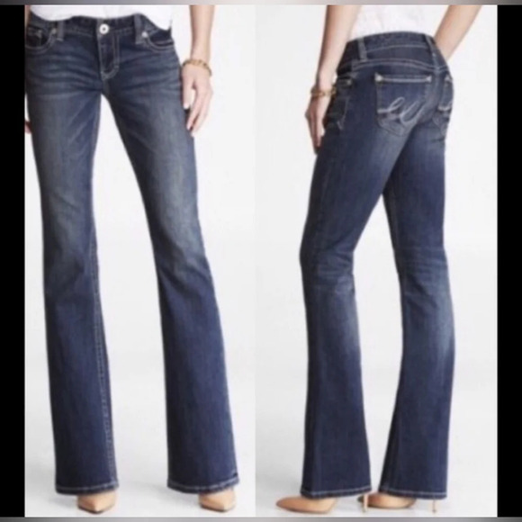 Express Stella Y2K Low Rise Bootcut/Flare stretch jeans Western festival - Picture 1 of 7